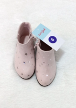 Toddler Girl&#39;s Penelope Zipper Booties with Silver Stars (Size 6) &quot;BLUSH... - $18.49