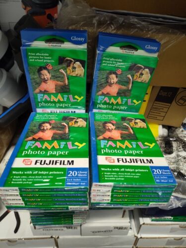 Lot of 10 Fujifilm Family Photo Paper 100/pack Inkjet Printer Fuji Glossy 4X6 - $58.41