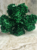 Saint Patricks Tinsel Shamrock TableTop/Shelf Decor:5x4 inches - £7.84 GBP