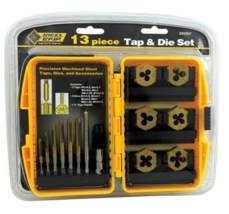 Tap &amp; Die Set (13-Pcs) M3-1/2 To M7-1 mm. Metric, Steel - Steel Grip DR6... - $589.84 MXN