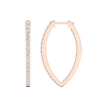 Authenticity Guarantee 
10K Rose Gold  1Ct TDW Inside Outside Diamond Accent ... - £967.21 GBP