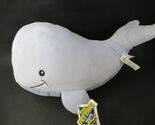 The Petting Zoo Plush blue whale dots w/ tag ribbed bottom stuffed animal - $19.54