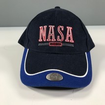 NASA Dad Hat Blue White Red Stamp Strapback Adjustable Cotton Thick - $13.99