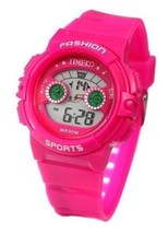  Time100 W40007G.06A  Kids&#39; Multifunction LCD Fragrant Pink Strap Digita... - £15.80 GBP