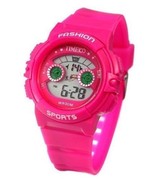  Time100 W40007G.06A  Kids&#39; Multifunction LCD Fragrant Pink Strap Digita... - $19.95