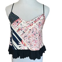 French Connection Womens Pink Floral Camisole Spaghetti Tank Top Blouse ... - $7.58