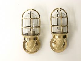 Pair of Wall Decoration solid Brass Nautical Antique Sconce American Swan Light - $216.66