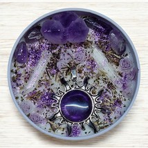 Ethereal Serenity Candle with Amethyst &amp; Clear Quartz -Tranquility - $26.66