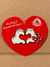 Disney Mickey/Minnie Heart Shaped Gloves Pin Set *NEW* DTC - £14.11 GBP