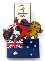 Sydney 2000 Olympic Trio Mascots Pin Millie Syd Olly Australia Flag Offi... - $13.99
