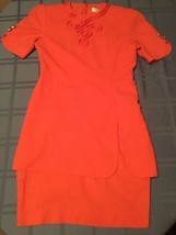 Mothers Day Petite Sophisticate dress Size 8P orange dress ladies - £16.51 GBP