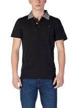 Guess Men Polo Black Designer Shirt Logo 2025 Collection - $1,291.83 MXN