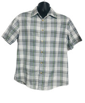 Hickory Outdoors German Plaid Button Up Shirt Button Size 48 Medium - $15.96