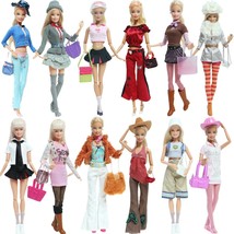 Handmade Casual Trousers Jeans T-shirt Skirt with Accessories for Barbie... - $8.90+