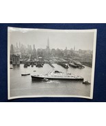 SS FLANDRE 1950s DOCKING NYC MANHATTAN - EMPIRE STATE BUILDING IN BACKGR... - $561.79 MXN