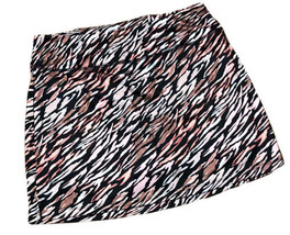 Tahari Skort Size Large Tennis Skirt Golf Black Pink Zebra Watercolor NWT - $23.44
