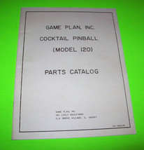 Game Plan Pinball Machine Parts Catalog Cocktail Model #120 - £20.55 GBP