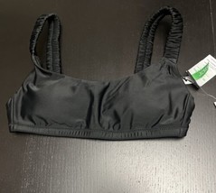 J.Crew Scrunchie-strap squareneck bikini top Size XXS Color Black - $29.50