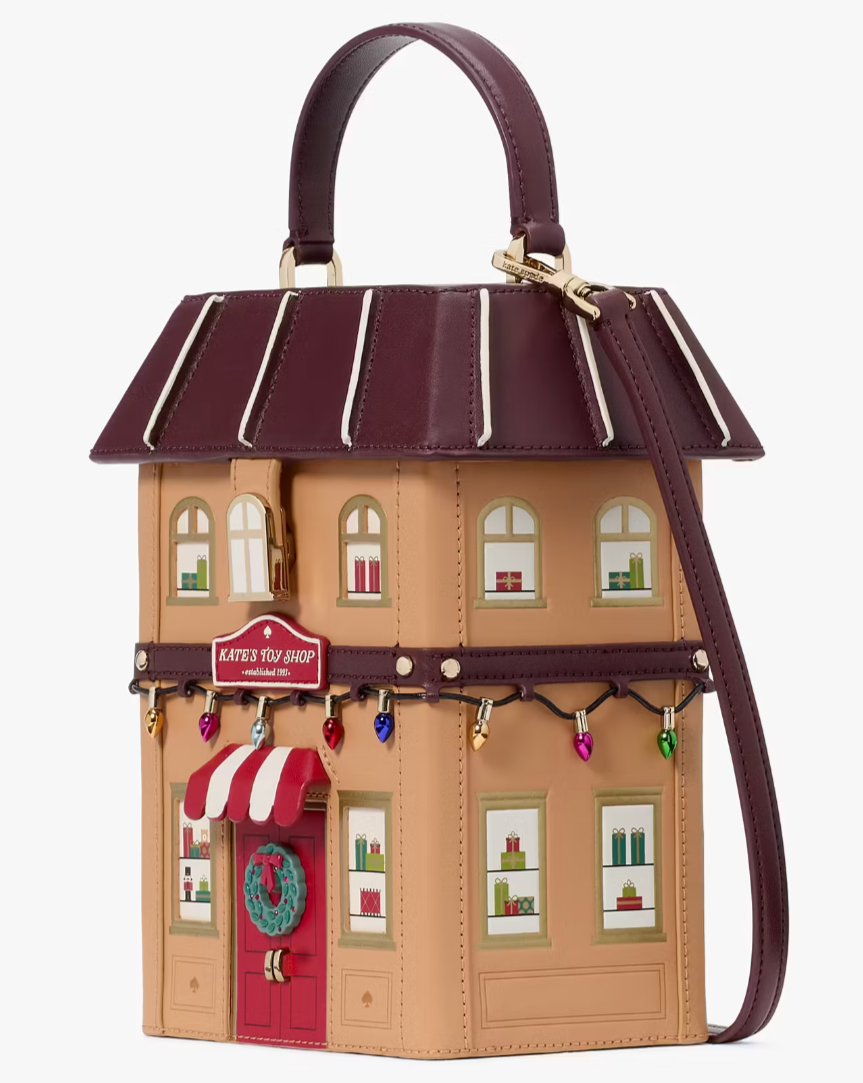 Kate Spade 3D Toy Store Beige Leather Crossbody Bag KI973 NWT Collectible FS