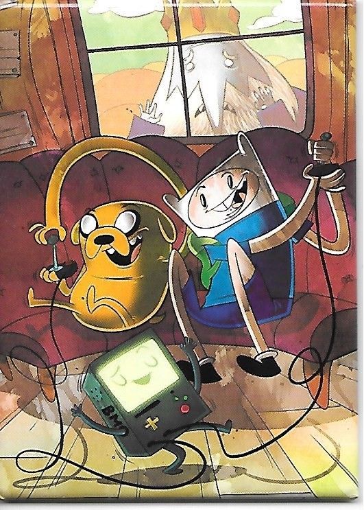 Adventure Time Animated TV Video Games On The Couch Refrigerator Magnet ... - $3.99