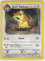 M) Pokemon Nintendo GAMEFREAK Collector Trading Card Dark Raticate 51/82 50HP - £1.47 GBP