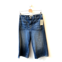 28 - Nili Lotan $395 Classic Wash Vienne Gaucho Wide Leg Cropped Jeans 0... - £118.51 GBP