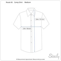 route 66 Men Hawaiian ALOHA shirt p2p 23&#39; M camp yin yang fish asian calligraphy - £11.89 GBP