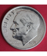 1957 Silver Proof Roosevelt Dime Exact Coin Shown Fast Shipping OCE 49 - $16.45 CAD