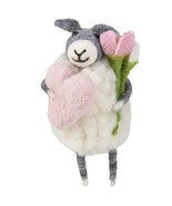 Primitives by Kathy Collectible Critter - Our Felt Happy Lamb Critter Ho... - $16.48
