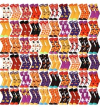 20 Pair Halloween Socks Kids Bats Pumpkins Ghosts Print 4-6 years - £11.16 GBP