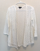 S. Point Open Front Cardigan Sweater White Size M - $20.66