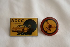 Lot of 2 Corvette Club 1999 2000 National Council Pin Hat Lapel NCCC Vin... - $178.32 MXN
