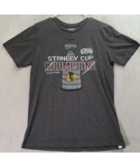 NHL Stanley Cup Final Reebok Shirt Hockey Unisex Medium Gray Short Sleev... - $293.16 MXN