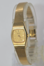 Vtg Seiko 5420-5039 Womens Petite Gold Tone Watch New Battery &#39;&#39;guaranteed&#39;&#39; - £23.15 GBP