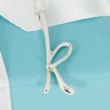 16&quot; Tiffany Letter K Alphabet Initial Pendant Chain Necklace by Elsa Peretti - £215.02 GBP