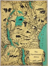 1956 Magazine Picture Map The Sportsman&#39;s Africa Elephants,Zebras,Lions,Rhinos - £14.14 GBP