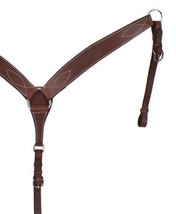 Western Saddle Horse Dark Brown Heavy Duty Leather Breast Collar / Plate - $44.40