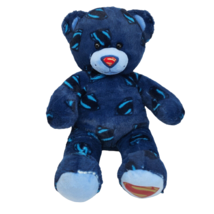 17&quot; Build A Bear Blue Teddy Superman Logo Dc Comics Stuffed Animal Plush Toy - £29.14 GBP