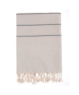 Bello Turkish Beach Towel Izmir Linen Khaki, Handwoven Peshtemal, 39 x 6... - $27.95