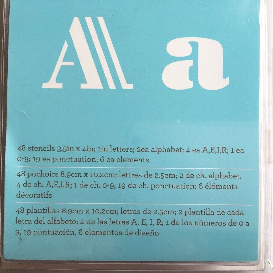 Martha Stewart 48 Stencils Alphabet Punctuation Numbers Decor Set 32274 Item image 5
