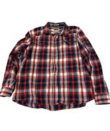 Wrangler BOYS Plaid Flannel Shirt XXL Red &amp; Blue Long Sleeve Casual Butt... - $366.23 MXN