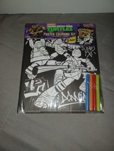 Teenage Mutant Ninja Turtles Coloring Poster Kit 2 Posters 4 Markers - £4.69 GBP