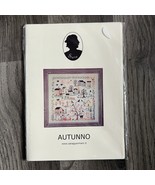 Sara Guermani Count Cross Stitch Chart Autunno Autumn w/ Cat Button - $54.30 CAD