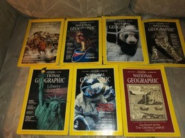 Lot 7 National Geographic 1986 Magazines Vintage Jan Feb March June July Oct Nov - £27.63 GBP