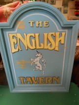 Great Wood Sign- ENGLISH TAVERN  16&quot; x 12&quot; - £9.87 GBP