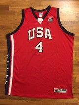 Authentic Reebok 2003 Team USA Olympic Allen Iverson Alternate Red Jersey 56 - £243.84 GBP