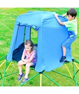 Kids Climbing Dome with Canopy and Playmat - 10 ft Jungle Gym Geometric - £264.44 GBP