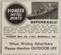 1947 Print Ad Pioneer Metal Boats Dependable Middlebury,Indiana - £7.19 GBP