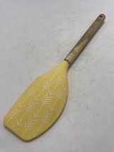 Spatula Silicone Yellow Arrow Wood Handle 12.75&quot; Cooking Baking Utensil ... - $12.34
