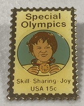 Commemorative USPS 1979 Special Olympics 15 Cent Stamp Pin Skill Sharing... - $18.80